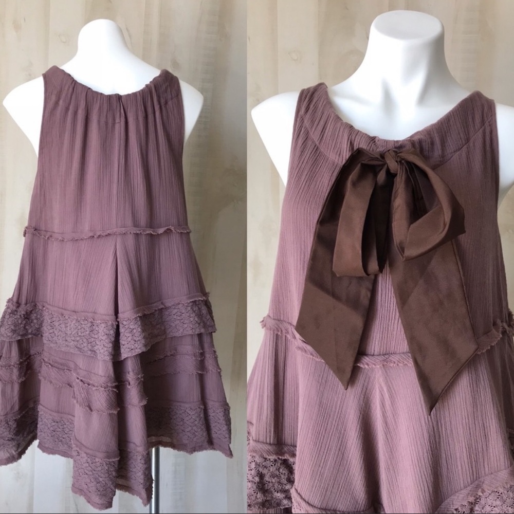Anthropologie Zehavale layered trapeze dress 6